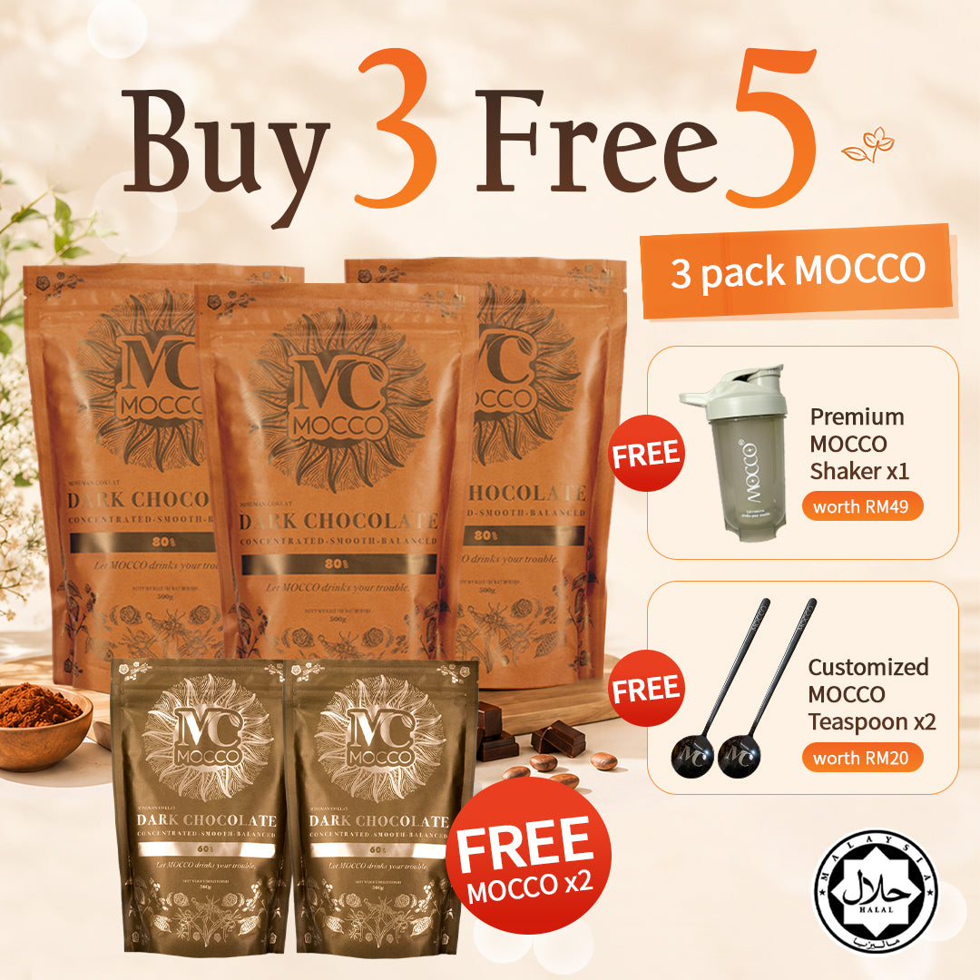 Family Pack (3 Packs + Free 2 Packs) - MOCCO Dark Chocolate – MC